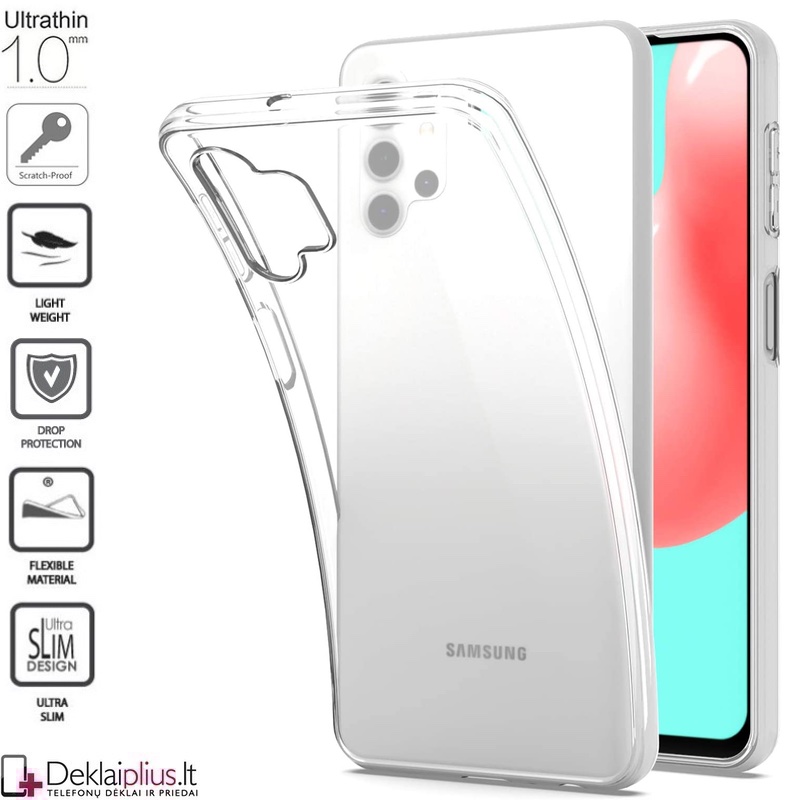 Skaidrus - 1 mm.storio silikoninis dėklas (Samsung A32 5G) Skaidrus - 1 mm.storio silikoninis dėklas (Samsung A32 5G)